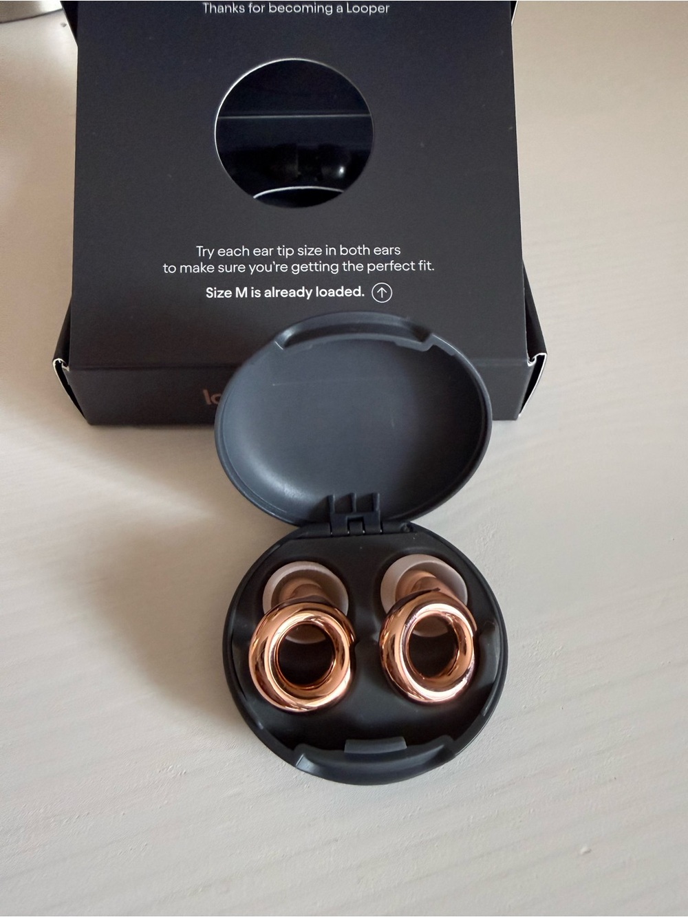 Open Box Loop Experience 2 Ear Plugs Rose Gold Noise Cancelling